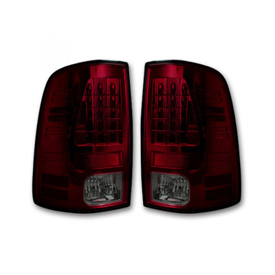 Dodge Tail Lights, Dodge RAM Tail Lights, RAM 1500 Tail Lights, RAM 2500 Tail Lights, RAM 3500 Tail Lights, RAM 1500 13-18 Tail Lights, Dark Red Smoked Tail Lights, Recon Tail Lights, Tail Lights