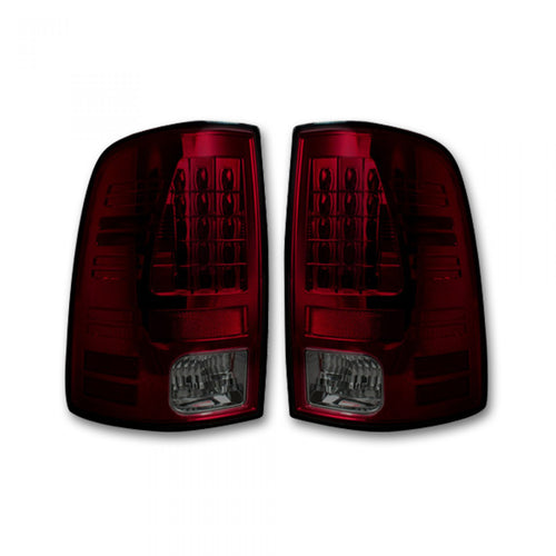 Dodge Tail Lights, Dodge RAM Tail Lights, RAM 1500 Tail Lights, RAM 2500 Tail Lights, RAM 3500 Tail Lights, RAM 1500 13-18 Tail Lights, Dark Red Smoked Tail Lights, Recon Tail Lights, Tail Lights