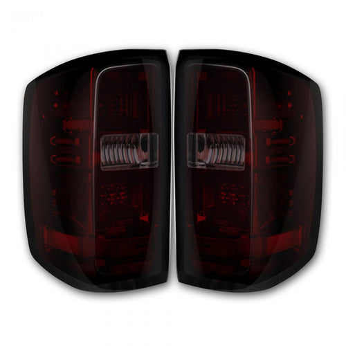 Chevy Tail Lights, Silverado Tail Lights, Silverado 1500 Tail Lights, Silverado 2500 Tail Lights, Silverado 3500 Tail Lights, Dark Red Smoked Tail Lights, Recon Tail Lights