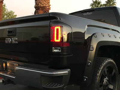 GMC Tail Lights, Sierra Tail Lights, Sierra 1500 Tail Lights, Sierra 2500 Tail Lights, Sierra 3500 Tail Lights, Clear Tail Lights, Recon Tail Lights