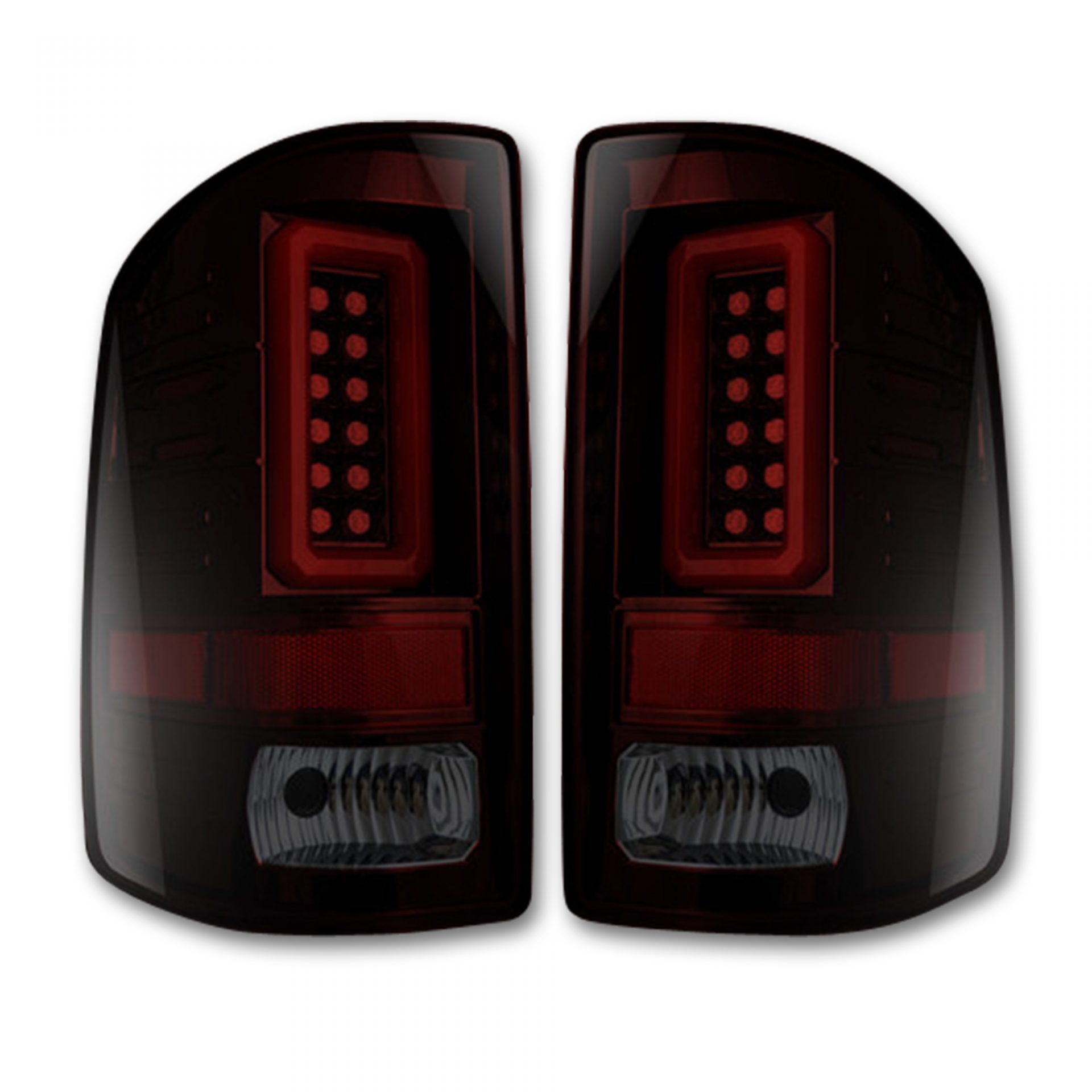GMC Sierra 1500 14-18 & 2500/3500 14-19 Tail Lights OLED Dark Red Smok ...