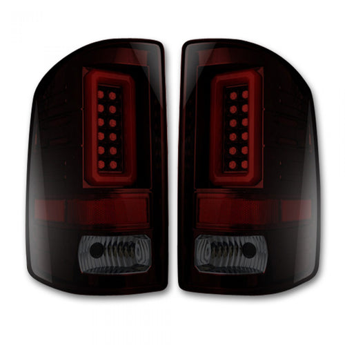 GMC Tail Lights, Sierra Tail Lights, Sierra 1500 Tail Lights, Sierra 2500 Tail Lights, Sierra 3500 Tail Lights, Dark Red Smoked Tail Lights, Recon Tail Lights