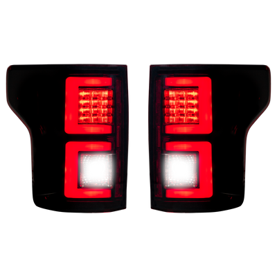 Ford Tail Lights, Ford F150 Tail Lights, F150 18-20 Tail Lights, Dark Red Smoked Tail Lights, Recon Tail Lights, OLED Tail Lights