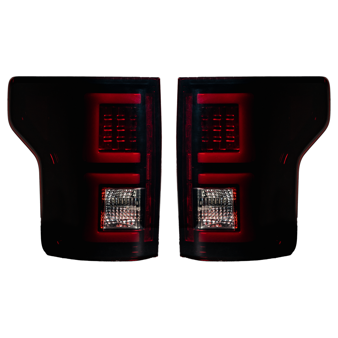 Ford Tail Lights, Ford F150 Tail Lights, F150 15-17 Tail Lights, Dark Red Smoked Tail Lights, Recon Tail Lights, Tail Lights