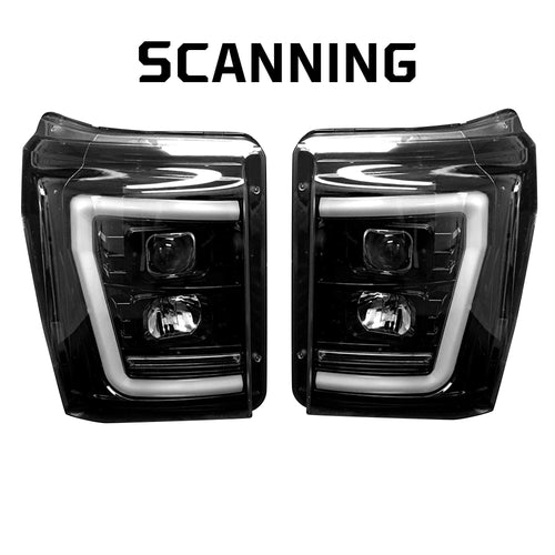 Ford Projector Headlights, Superduty Projector Headlights, Superduty 11-16 Projector Headlights, Smoked/Black Headlights, Recon Projector Headlights