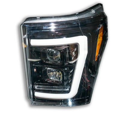 Ford Projector Headlights, Superduty Projector Headlights, Superduty 11-16 Projector Headlights, Smoked/Black Headlights, Recon Projector Headlights