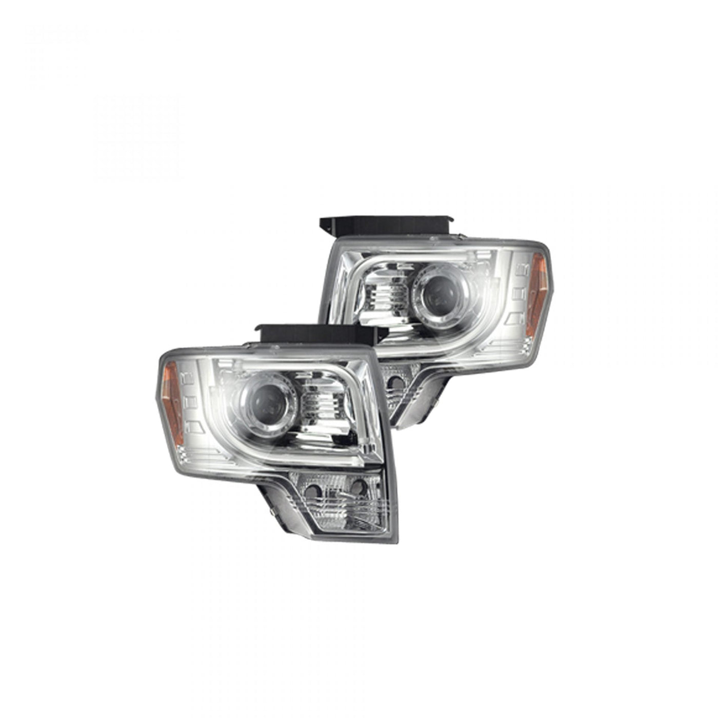 Ford Projector Headlights, F150 Projector Headlights, F150 13-14 Projector Headlights, Clear/Chrome  Headlights, Recon Projector Headlights