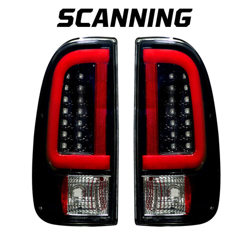 Ford Super Duty Tail Lights, Ford Tail Lights, Super Duty 99-007 Tail Lights, F150 97-03 Tail Lights, Smoked Tail Lights, Recon Tail Lights