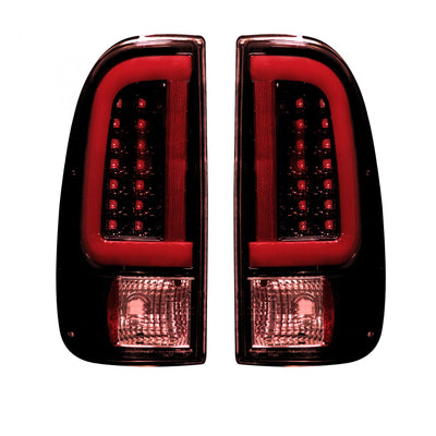 Ford Super Duty Tail Lights, Ford Tail Lights, Super Duty 08-16 Tail Lights, Tail Lights, Dark Red Smoked Tail Lights, Recon Tail Lights