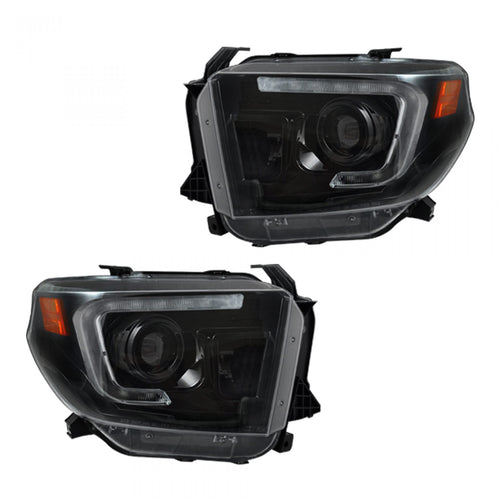 Toyota Projector Headlights, Tundra Projector Headlights, Tundra 14-21 Headlights, Smoked/Black Headlights, Recon Projector Headlights