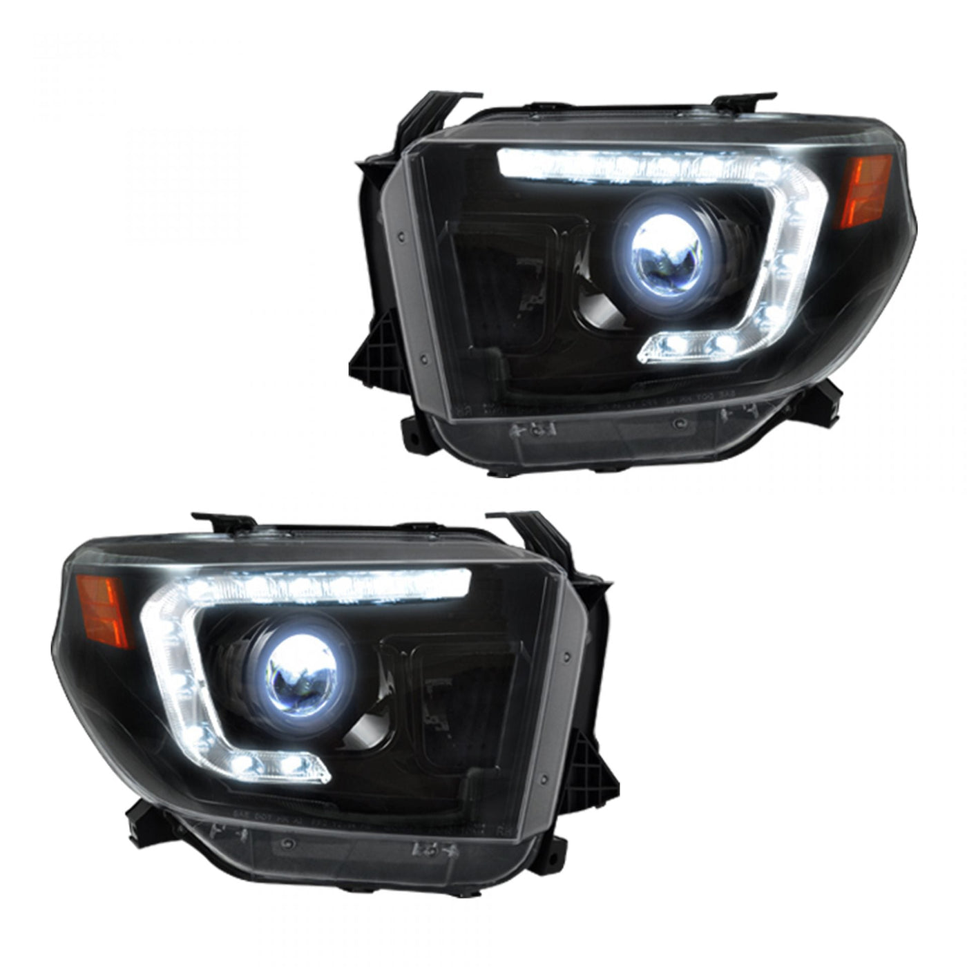 Toyota Projector Headlights, Tundra Projector Headlights, Tundra 14-21 Headlights, Smoked/Black Headlights, Recon Projector Headlights