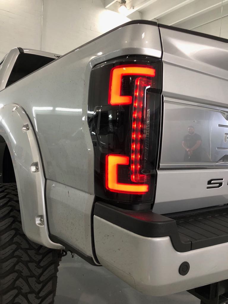 Ford Tail Lights, Ford Super Duty Tail Lights, Super Duty 17-19 Tail Lights, Tail Lights, Dark Red Smoked Tail Lights, Ford F250 Tail Lights, Ford F350 Tail Lights, Ford F450 Tail Lights, Ford F550 Tail Lights