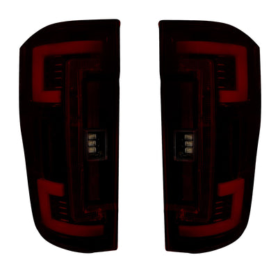 Ford Tail Lights, Ford Super Duty Tail Lights, Super Duty 20-22 Tail Lights, Tail Lights, Dark Red Smoked Tail Lights