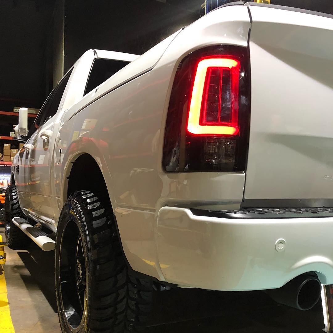 Dodge Tail Lights, Dodge RAM Tail Lights, RAM 1500 Tail Lights, RAM 2500 Tail Lights, RAM 3500 Tail Lights, RAM 1500 13-18 Tail Lights, Smoked Tail Lights, Recon Tail Lights, Tail Lights