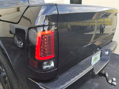 Dodge Tail Lights, Dodge RAM Tail Lights, RAM 1500 Tail Lights, RAM 2500 Tail Lights, RAM 3500 Tail Lights, RAM 1500 13-18 Tail Lights, Smoked Tail Lights, Recon Tail Lights, Tail Lights