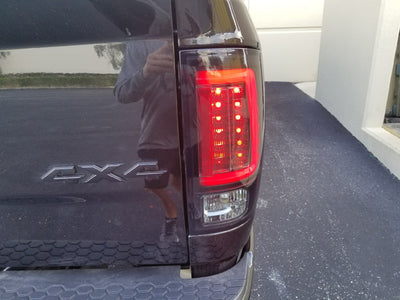 Dodge Tail Lights, Dodge RAM Tail Lights, RAM 1500 09-18 Tail Lights, RAM 2500 10-18 Tail Lights, RAM 3500 10-18 Tail Lights, Red Tail Lights, Recon Tail Lights