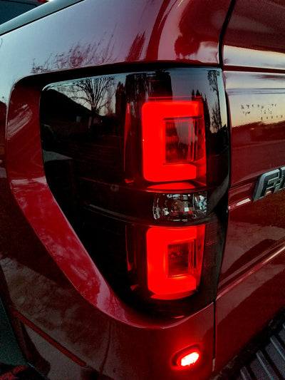 Ford Tail Lights, Ford F150 Tail Lights, F150 09-14 Tail Lights, Raptor 09-14 Tail Lights, Dark Red Smoked Tail Lights, Recon Tail Lights, Tail Lights