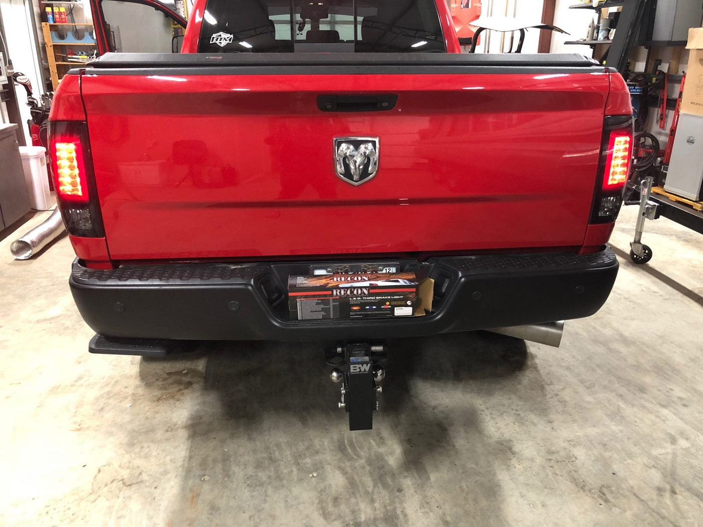 Dodge Tail Lights, Dodge RAM Tail Lights, RAM 1500 09-18 Tail Lights, RAM 2500 10-18 Tail Lights, RAM 3500 10-18 Tail Lights, Red Tail Lights, Recon Tail Lights