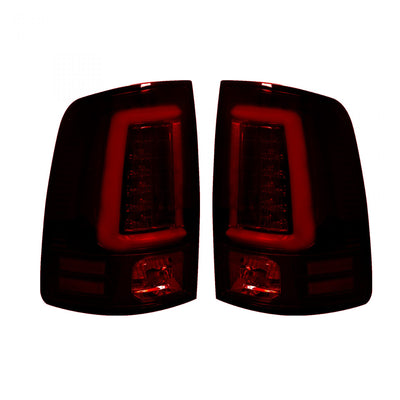 Dodge Tail Lights, Dodge RAM Tail Lights, RAM 1500 09-18 Tail Lights, RAM 2500 10-18 Tail Lights, RAM 3500 10-18 Tail Lights, Dark Red Smoked Tail Lights, Recon Tail Lights