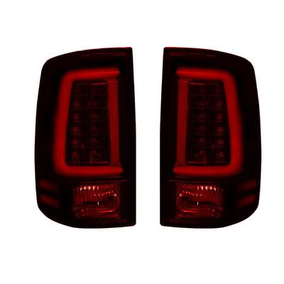 Dodge Tail Lights, Dodge RAM Tail Lights, RAM 1500 09-18 Tail Lights, RAM 2500 10-18 Tail Lights, RAM 3500 10-18 Tail Lights, Dark Red Smoked Tail Lights, Recon Tail Lights