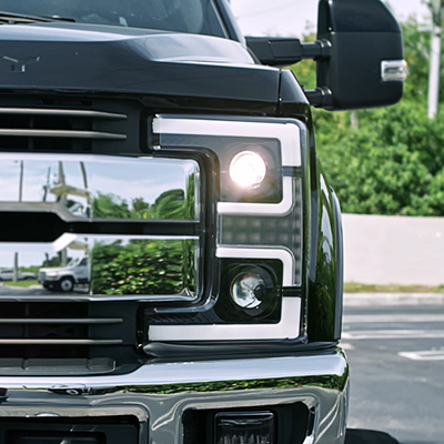 Ford Projector Headlights, Superduty Projector Headlights, Superduty 17-19 Projector Headlights, Smoked Headlights, Recon Projector Headlights