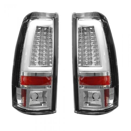 Chevy Silverado Tail Lights, GMC Sierra Tail Lights, Sierra 99-07 Tail Lights, Tail Lights, Clear Tail Lights, Recon Tail Lights