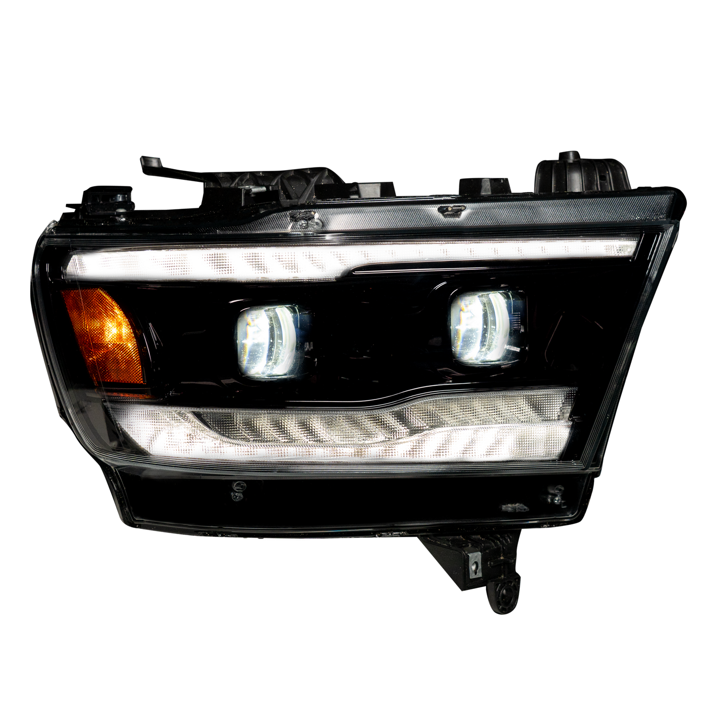 Dodge Projector Headlights, RAM 1500 Projector Headlights, RAM 1500 19-21 Projector Headlights, Smoked/Black Headlights, Recon Projector Headlights