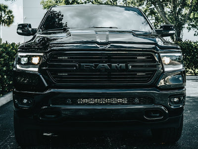 Dodge Projector Headlights, RAM 1500 Projector Headlights, RAM 1500 19-21 Projector Headlights, Smoked/Black Headlights, Recon Projector Headlights