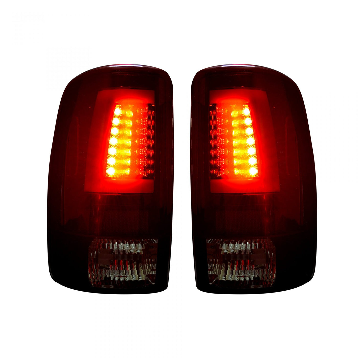 Chevy Tahoe Tail Lights, Chevy Suburban Tail Lights, GMC Yukon Tail Lights, GMC Denali Tail Lights, Tail Lights, Dark Red Smoked Tail Lights, Recon Tail Lights