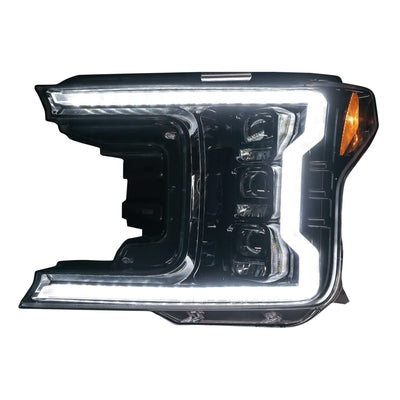 Ford LED Headlights, Ford F150 Headlights, F150 18-20 Headlights, LED Headlights, Smoked Black Headlights, Recon LED Headlights