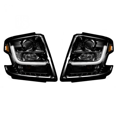 Chevy Tahoe Headlights, Tahoe Projector Headlights, Tahoe 15-20 Headlights, Smoked/Black Headlights, Recon Projector Headlights 