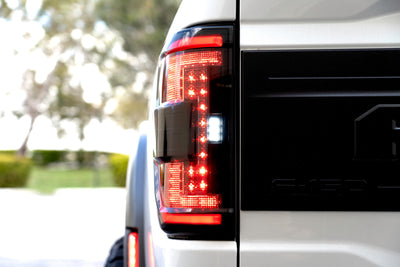 Ford F150 & Raptor 21-23 (Replaces Oem Led Style Tail Lights W/ Blind Spot Warning System) Oled Tail Lights - Smoked Lens