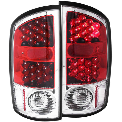 Dodge Ram Tail Lights, Ram 1500 Tail Lights, Ram 2500 Tail Lights, Ram 3500 Tail Lights, 2002-2005 Tail Lights, Chrome Red Tail Lights, Anzo Tail Lights, LED Tail Lights