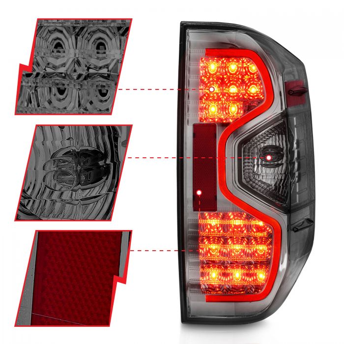 Toyota Tail Lights, Toyota Tundra Tail Lights, Toyota 14-21 Tail Lights, Led Tail Lights, Chrome Tail Lights, Smoke Lens Tail Lights, Anzo Tail Lights