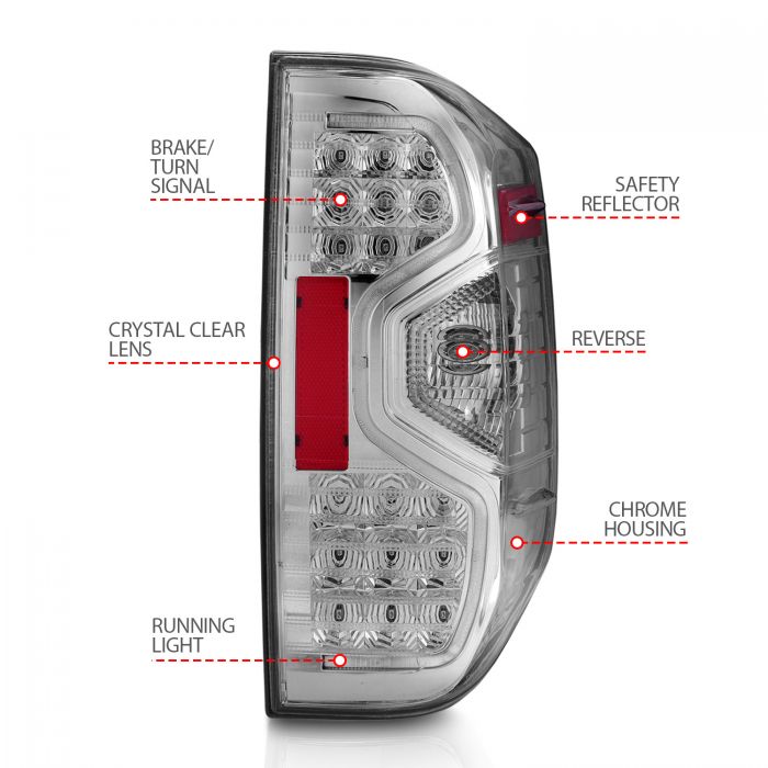 Toyota Tail Lights, Toyota Tundra Tail Lights, Toyota 14-21 Tail Lights, Led Tail Lights, Chrome Tail Lights, Smoke Lens Tail Lights, Anzo Tail Lights