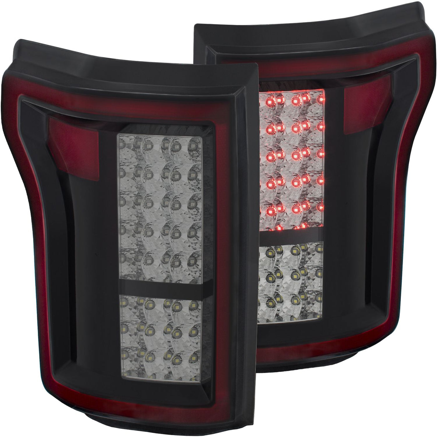 Ford Led Tail Light, Ford F 150 15 -17 Tail Light, Full Led Tail Light, Ford Black Tail Light, Ford Chrome Smoke Lens