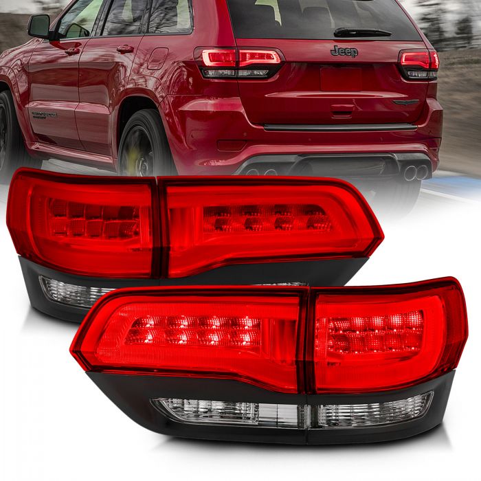 Jeep Led Tail Lights, Jeep Grand Cherokee Tail Lights, Jeep 14-22 Tail Lights, Led Tail Lights, Chrome Tail Lights, Anzo Tail Lights