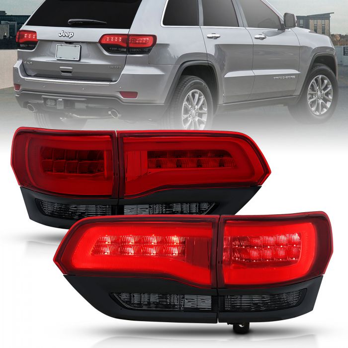 Jeep Led Tail Lights, Jeep Grand Cherokee Tail Lights, Jeep 14-22 Tail Lights, Led Tail Lights, Red/smoke Tail Lights, Anzo Tail Lights