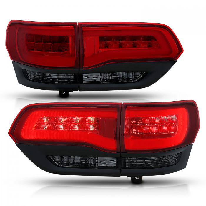 Jeep Led Tail Lights, Jeep Grand Cherokee Tail Lights, Jeep 14-22 Tail Lights, Led Tail Lights, Red/smoke Tail Lights, Anzo Tail Lights