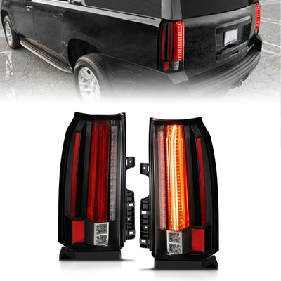 Chevy Tahoe Tail Lights, Chevy Suburban Tail Lights, Tahoe Tail Lights, Tahoe 15-19 Tail Lights, Suburban 15-19 Tail Lights, Tail Lights, Anzo Tail Lights, Black Tail Lights, Led Tail Lights