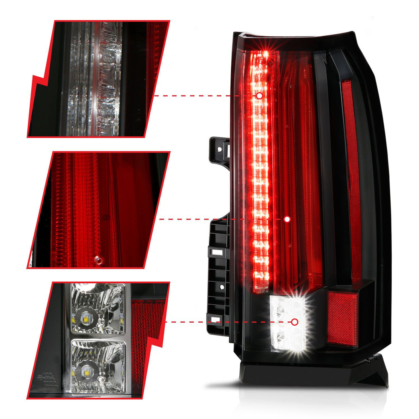 Chevy Tahoe Tail Lights, Chevy Suburban Tail Lights, Tahoe Tail Lights, Tahoe 15-19 Tail Lights, Suburban 15-19 Tail Lights, Tail Lights, Anzo Tail Lights, Black Tail Lights, Led Tail Lights