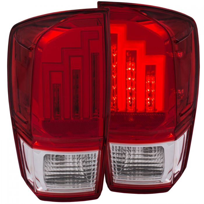 Toyota Tail Lights, Toyota Tacoma Tail Lights, Toyota 16-22 Tail Lights, Led Tail Lights, Red/Clear Tail Lights, Anzo Tail Lights