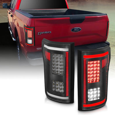 Ford Led Tail Lights, Ford F 150 15 -17 Tail Lights, Full Led Tail Lights, Ford Black Tail Lights, Ford G2 Black Smoke Lens