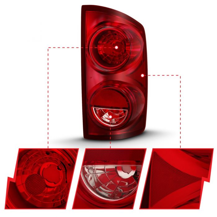 Dodge Tail Light, Ram 1500, Ram 2500, Ram 3500, Dodge 06-08 Tail Light, Dodge 07-09 Tail Light, Dodge Red Tail Light 