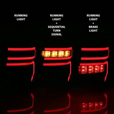 Toyota Tail Lights, Toyota 4runner Tail Lights, Toyota 14-22 Tail Lights, Tail Lights, Black Housing Tail Lights, Anzo Tail Lights