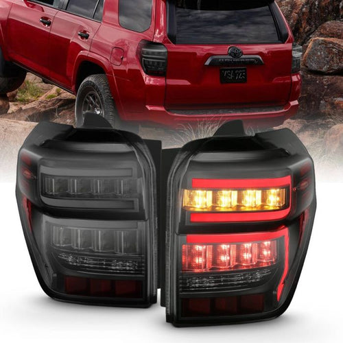 Toyota Tail Lights, Toyota 4runner Tail Lights, Toyota 14-22 Tail Lights, Tail Lights, Black Housing Tail Lights, Smoke Lens Tail Lights, Anzo Tail Lights