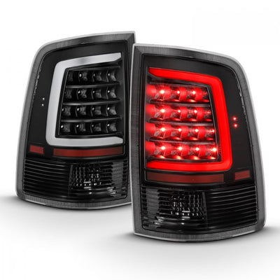 Dodge Led Tail Lights, Ram 1500, Ram 2500, Ram 3500, Dodge 09-18 Crystal Headlights, Dodge 10-18 Crystal Headlights, Led Tail Lights, Dodge Black Clear Tail Lights