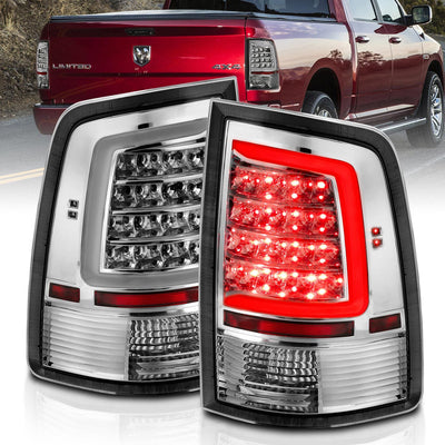 Dodge Ram Tail Lights, Ram 1500 Tail Lights, 2010-2018 Tail Lights, Chrome Tail Lights, Anzo Tail Lights, LED Tail Lights