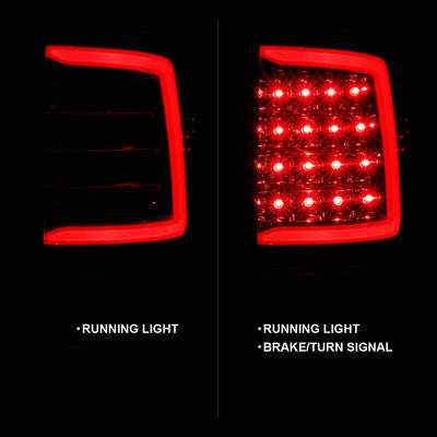 Dodge Ram Tail Lights, Ram 1500 Tail Lights, 2010-2018 Tail Lights, Chrome Tail Lights, Anzo Tail Lights, LED Tail Lights