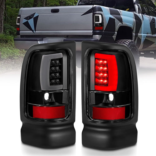 DODGE TAIL LIGHTS, DODGE RAM TAIL LIGHTS, RAM 1500 TAIL LIGHTS, RAM 2500 TAIL LIGHTS, RAM 3500 TAIL LIGHTS, DODGE 94-01 TAIL LIGHTS, DODGE 94-02 TAIL LIGHTS, TAIL LIGHTS, BLACK TAIL LIGHTS, Anzo TAIL LIGHTS